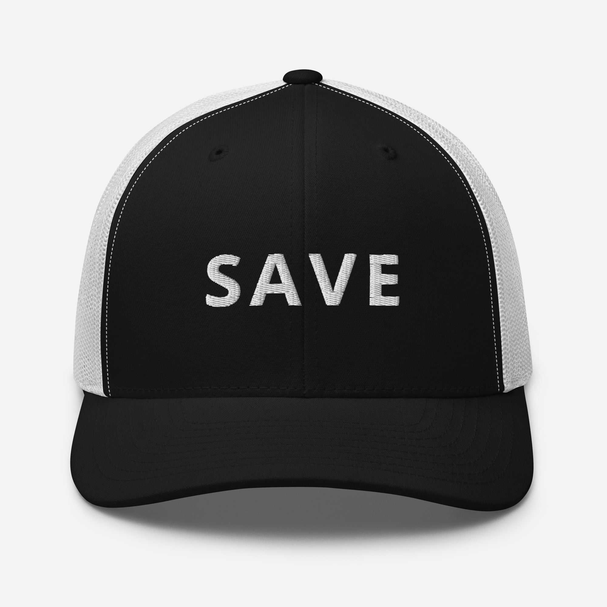 "Save" Trucker-CapDiese 6-Panel Trucker-Cap mit Netzrücken ist eine bequeme und klassische Wahl für einen perfekten Tag in der Sonne.

• 60 % Baumwolle, 40 % Polyester
• Kopfumfang: 5"Save" Trucker-Cap