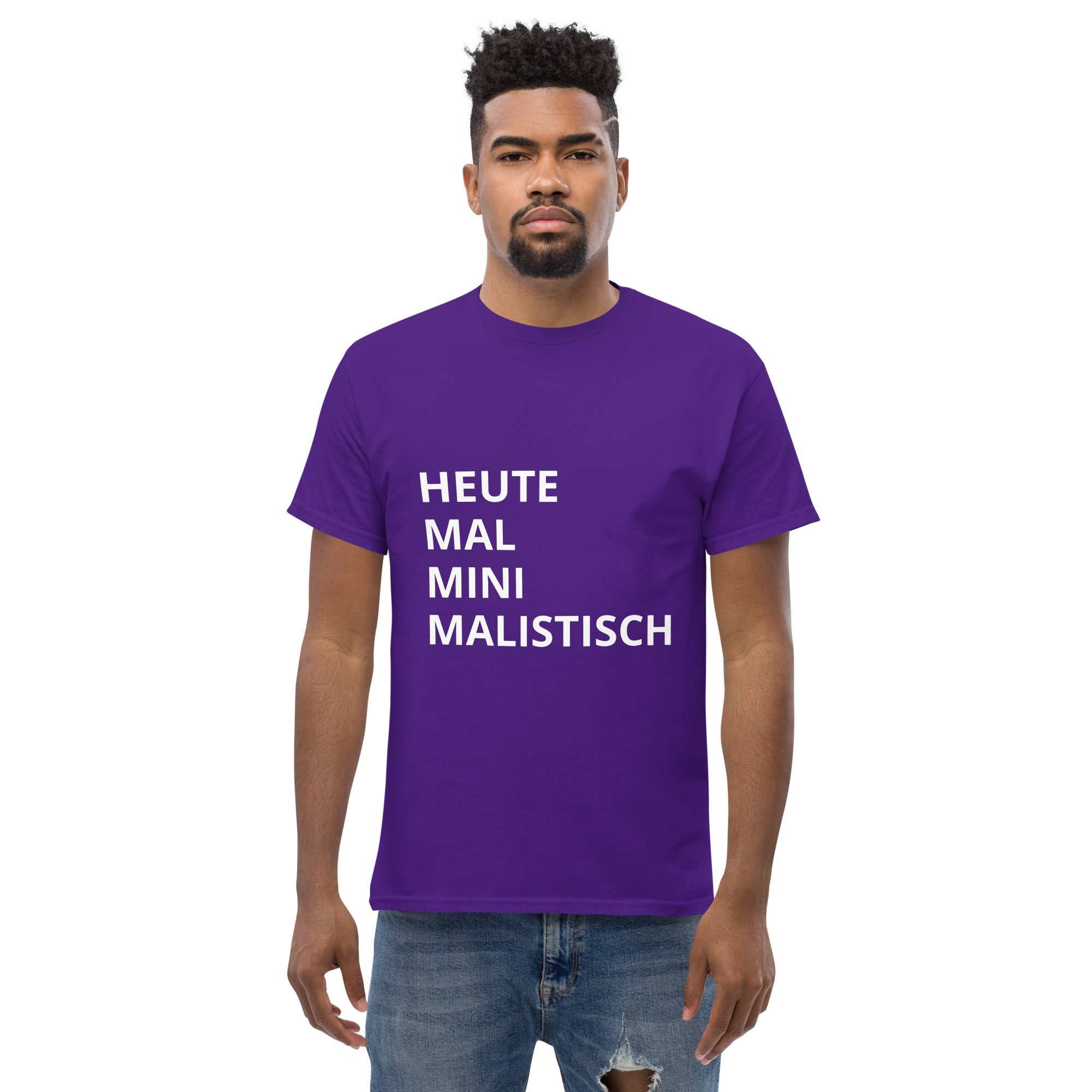 "Heute mal mini malistisch" Klassisches Unisex T-ShirtDas klassische Unisex-T-Shirt aus 100 % Baumwolle sorgt für eine gerade Linie. Es sitzt schön, behält klare Linien an den Kanten und passt perfekt zu mehrschichtigen"Heute mal mini malistisch" Klassisches Unisex