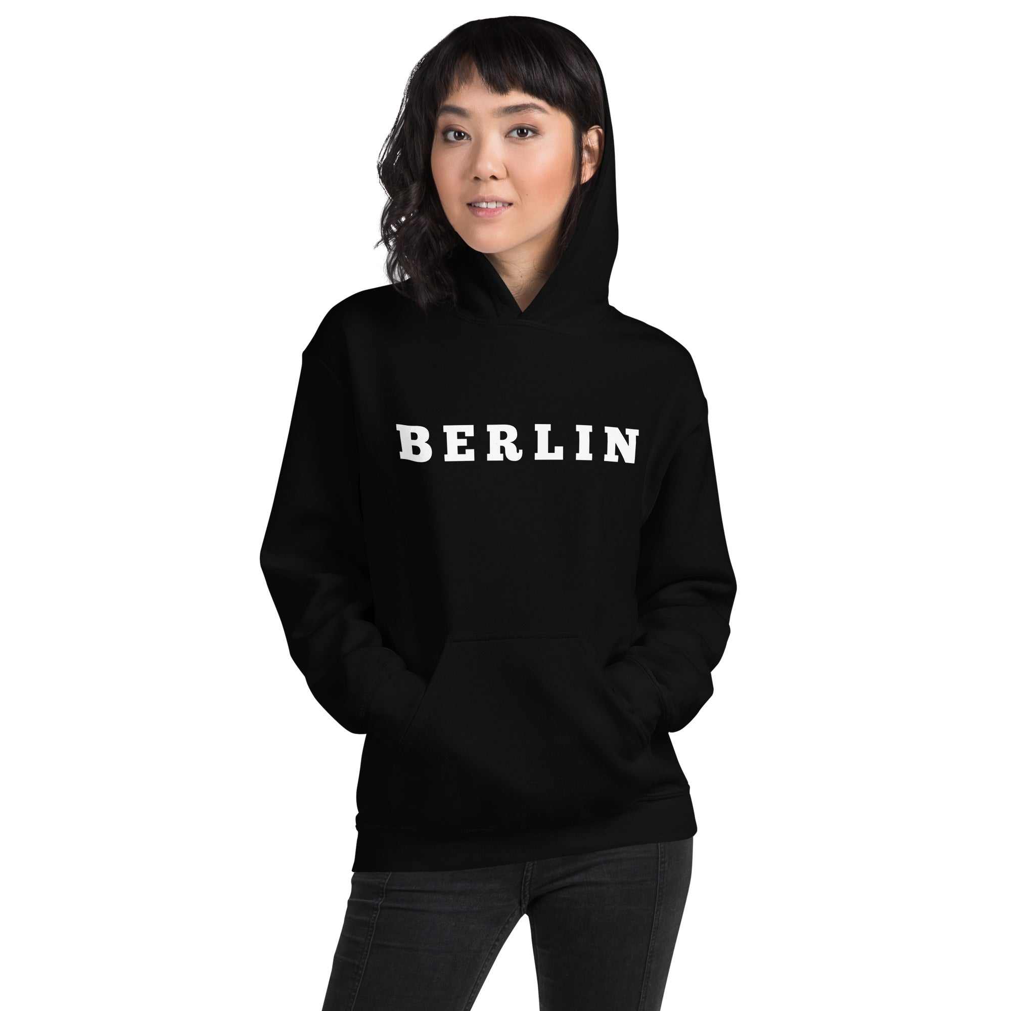 Berlin Unisex Kapuzen pulloverJeder braucht einen gemütlichen Hoodie, in den man sich einkuscheln kann, also entscheide dich für einen, der weich, glatt und stylisch ist. Er ist die perfekte WahlBerlin Unisex Kapuzenpullover