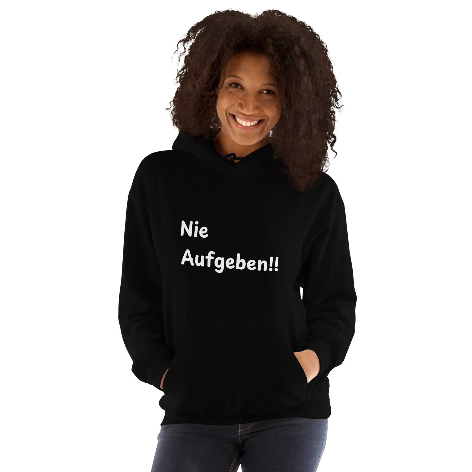 "Nie aufgeben" Inspirierendes Zitat Unisex KapuzenpulloverJeder braucht einen gemütlichen Hoodie, in den man sich einkuscheln kann, also entscheide dich für einen, der weich, glatt und stylisch ist. Er ist die perfekte Wahl"Nie aufgeben" Inspirierendes Zitat Unisex Kapuzenpullover