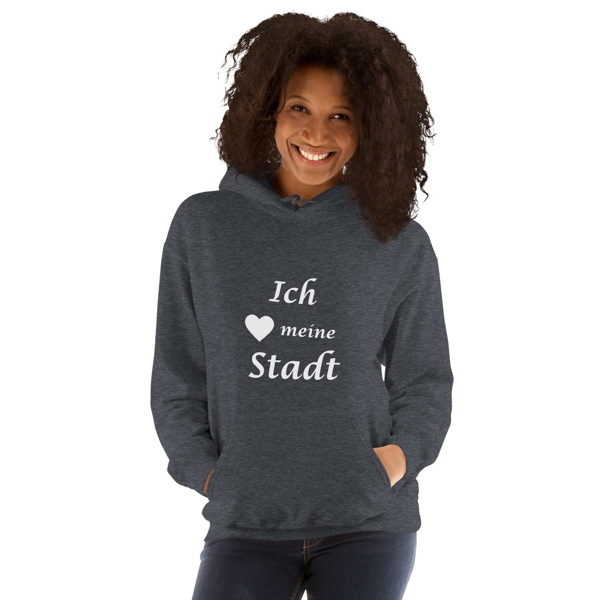 "Ich liebe meine Stadt" kurzes Zitat Unisex KapuzenpulloverJeder braucht einen gemütlichen Hoodie, in den man sich einkuscheln kann, also entscheide dich für einen, der weich, glatt und stylisch ist. Er ist die perfekte Wahl"Ich liebe meine Stadt" kurzes Zitat Unisex Kapuzenpullover