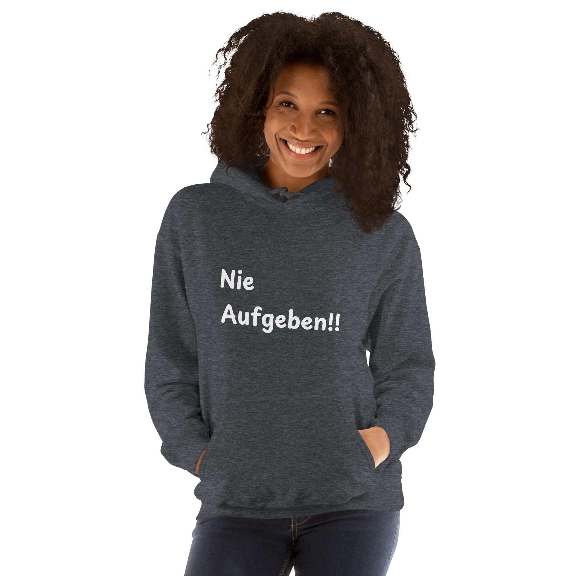 "Nie aufgeben" Inspirierendes Zitat Unisex KapuzenpulloverJeder braucht einen gemütlichen Hoodie, in den man sich einkuscheln kann, also entscheide dich für einen, der weich, glatt und stylisch ist. Er ist die perfekte Wahl"Nie aufgeben" Inspirierendes Zitat Unisex Kapuzenpullover