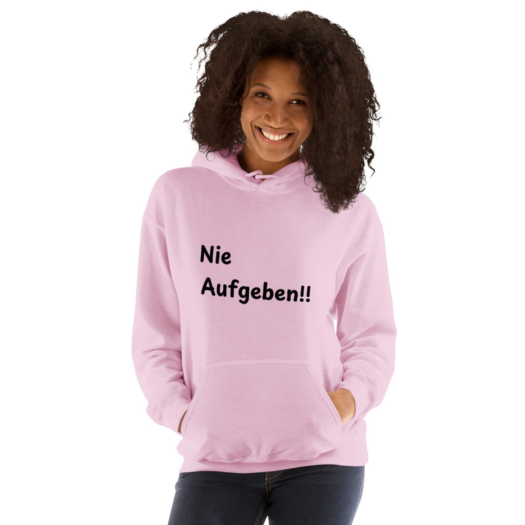 "Nie aufgeben" Inspirierendes Zitat Unisex KapuzenpulloverJeder braucht einen gemütlichen Hoodie, in den man sich einkuscheln kann, also entscheide dich für einen, der weich, glatt und stylisch ist. Er ist die perfekte Wahl"Nie aufgeben" Inspirierendes Zitat Unisex Kapuzenpullover