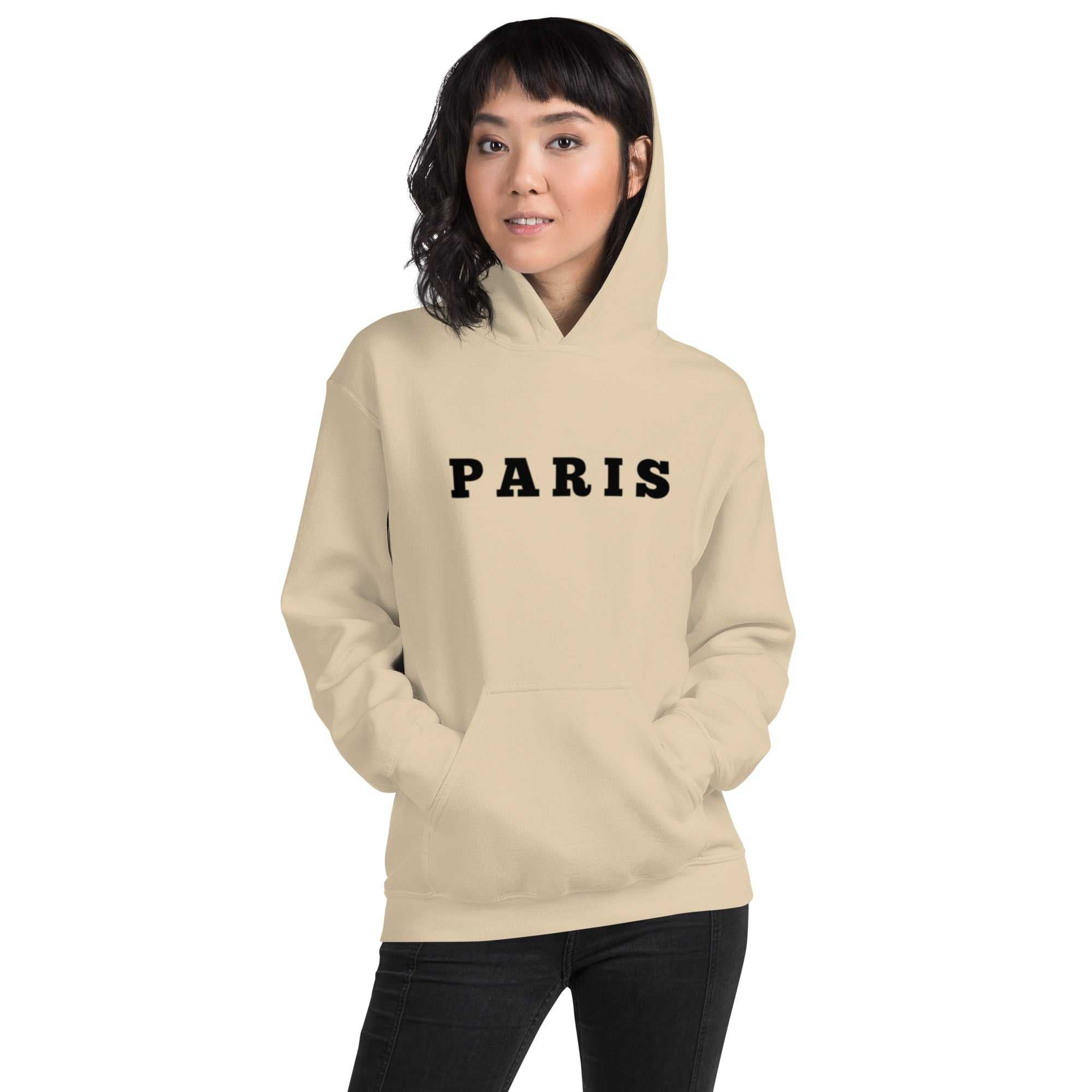 Paris Unisex KapuzenpulloverJeder braucht einen gemütlichen Hoodie, in den man sich einkuscheln kann, also entscheide dich für einen, der weich, glatt und stylisch ist. Er ist die perfekte WahlParis Unisex Kapuzenpullover