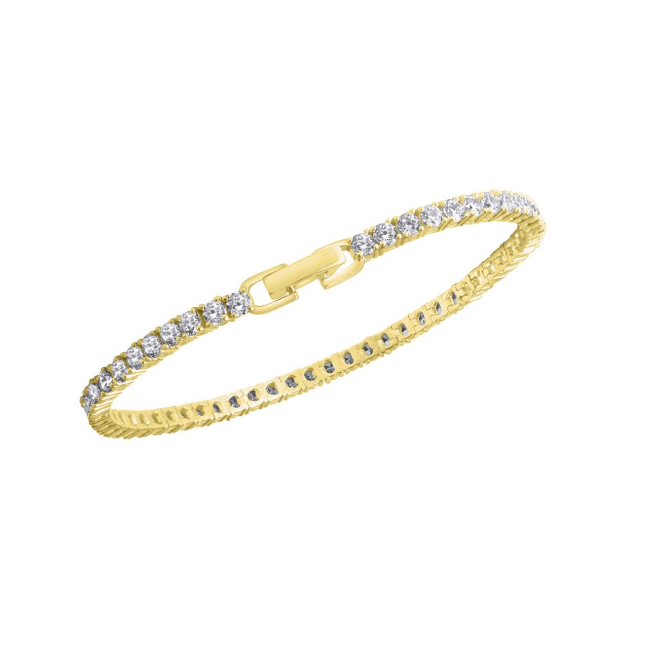 Vergoldetes Zirkonia-Armband aus 925er Sterling Silber – Malena-Gioielli