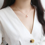 Rosé Flower Halskette